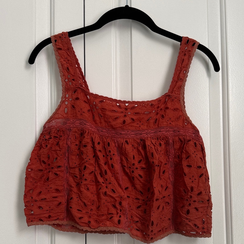 Aritizia Women's Eyelet Lace Tank Top